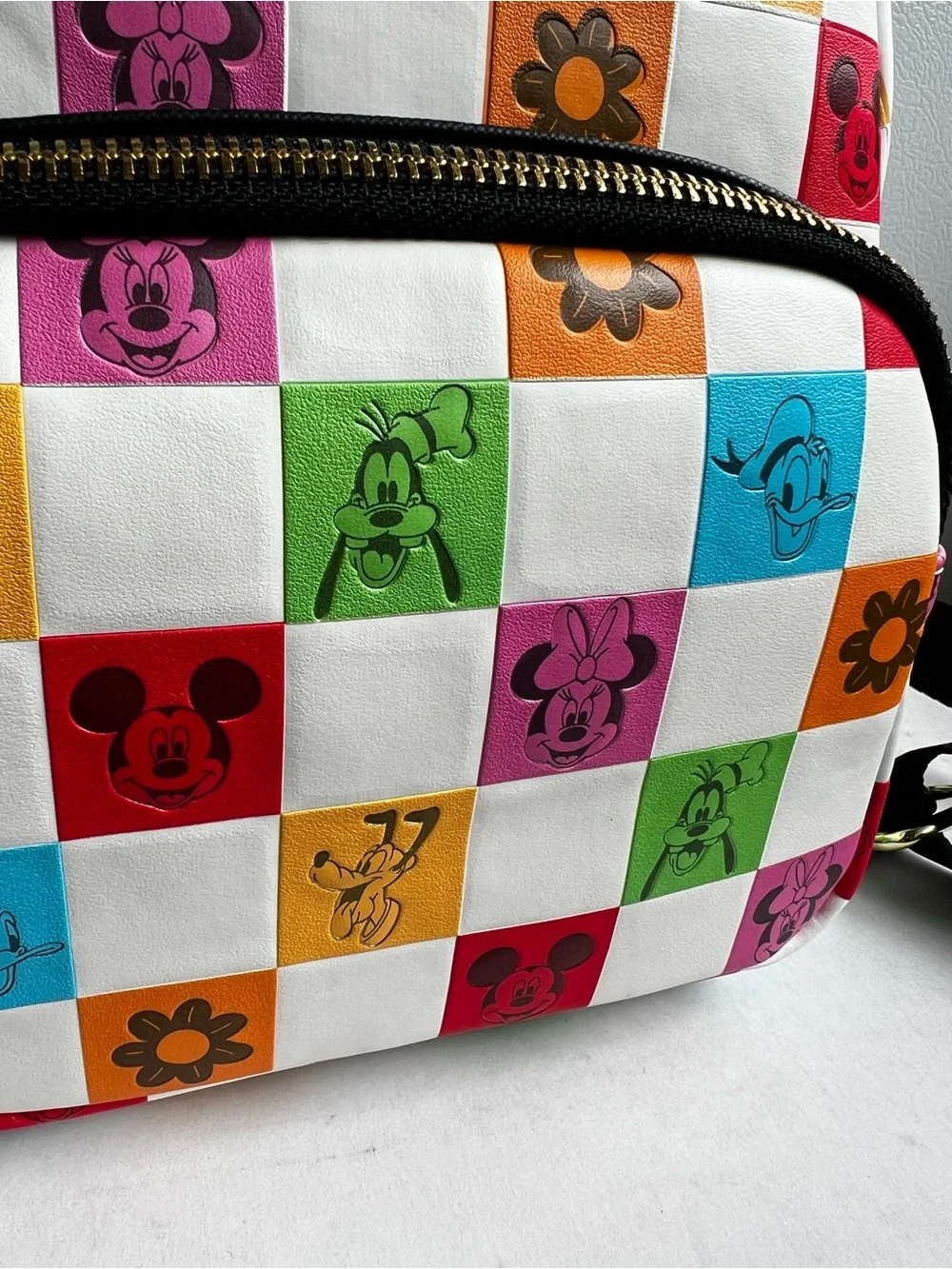 Disney x Loungefly Multicolor Checkerboard Mini Backpack